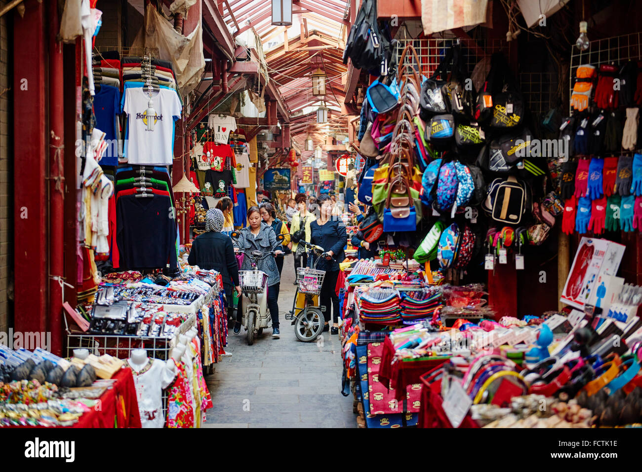 China, Provinz Shaanxi, Xian, Hui Neighburhood Markt abdecken Stockfoto