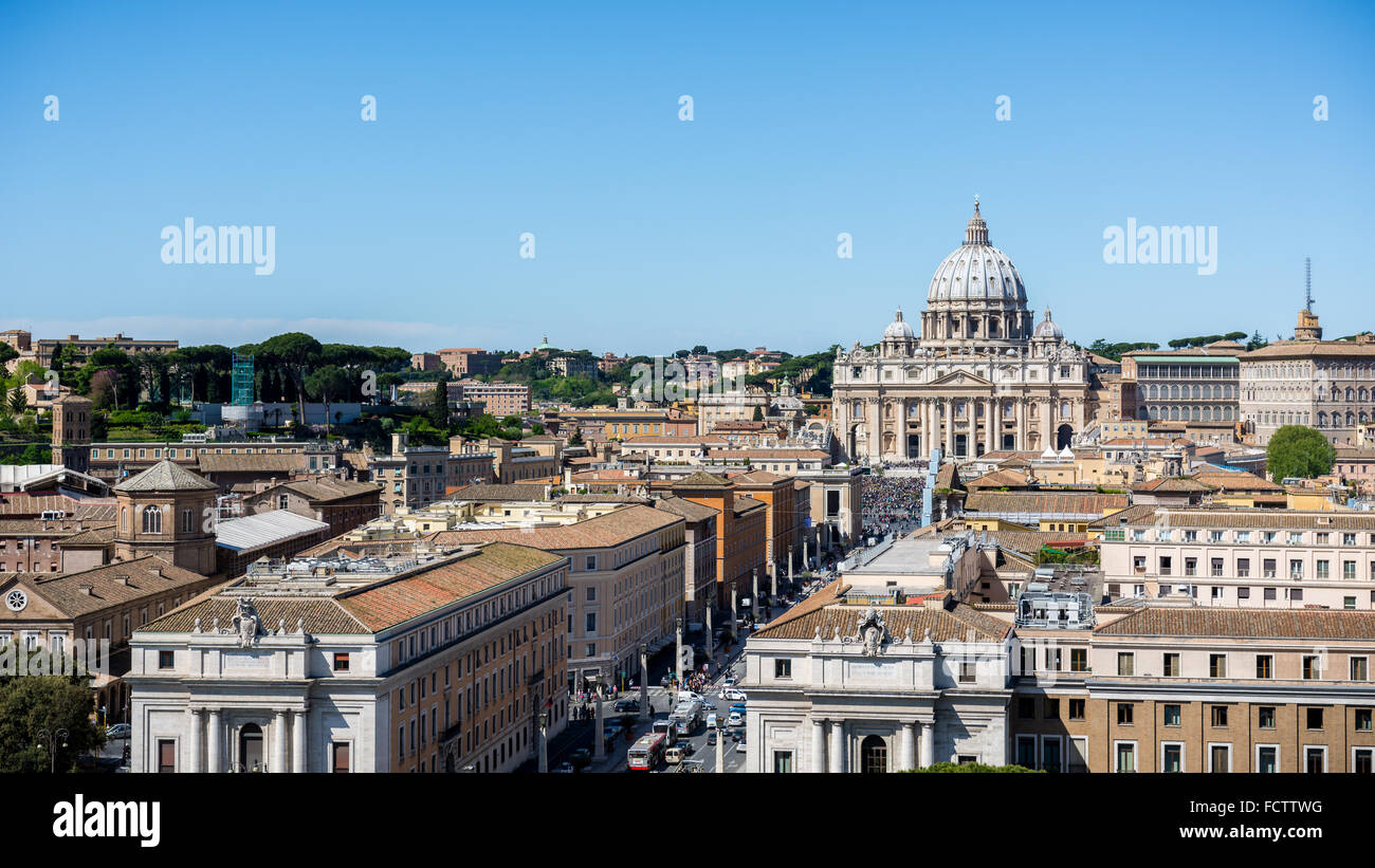 Übersicht der Vatikanstadt in Italien Stockfoto