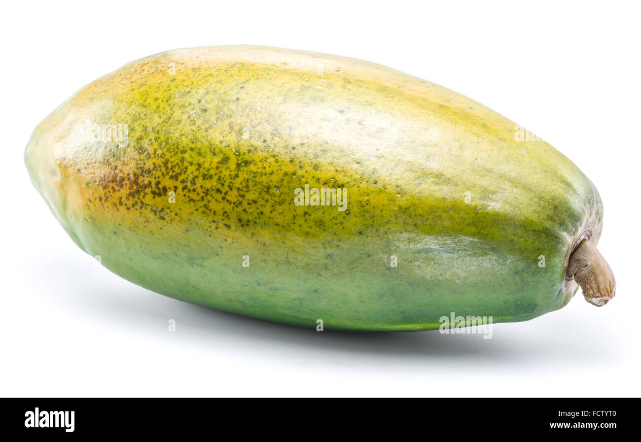 Papaya Frucht isoliert auf einem weißen Hintergrund. Stockfoto