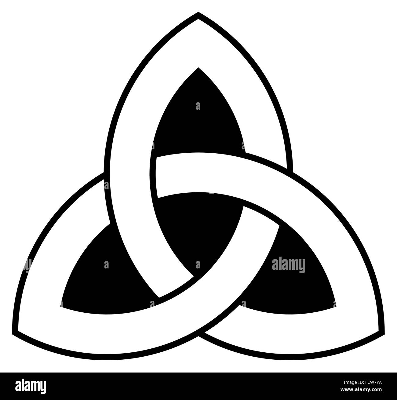 3-Punkt-Knoten Celtic Triquetra (Trinity, Dreiblatt) für Ihr Design oder Projekt, Vektor-illustration Stock Vektor