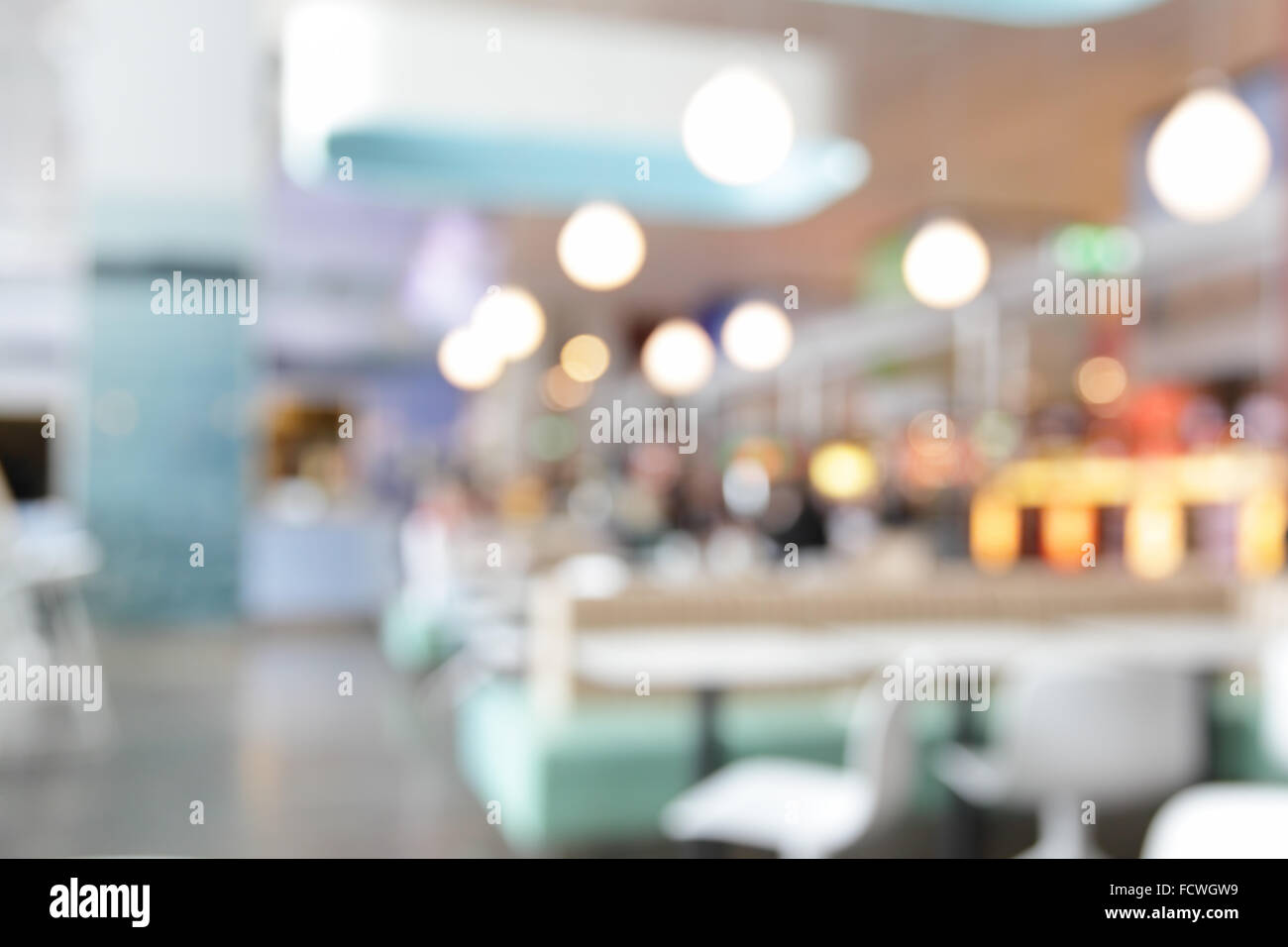 Cafe Einrichtung außerhalb des Fokus - defokussierten Hintergrund Stockfoto