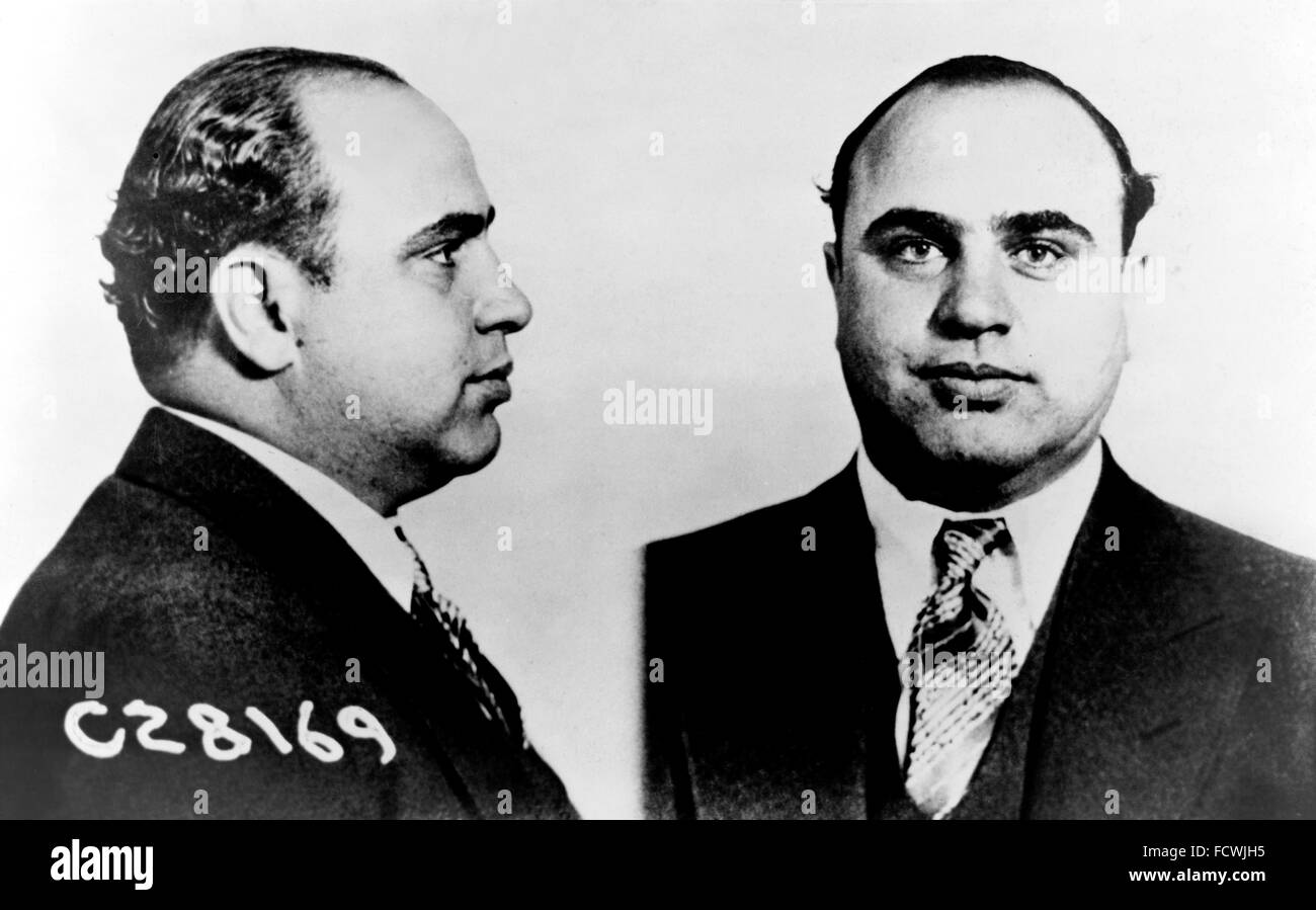 Al Capone. Fahndungsfoto des amerikanischen Gangster Al Capone, aufgenommen am 17. Juni 1931 Stockfoto