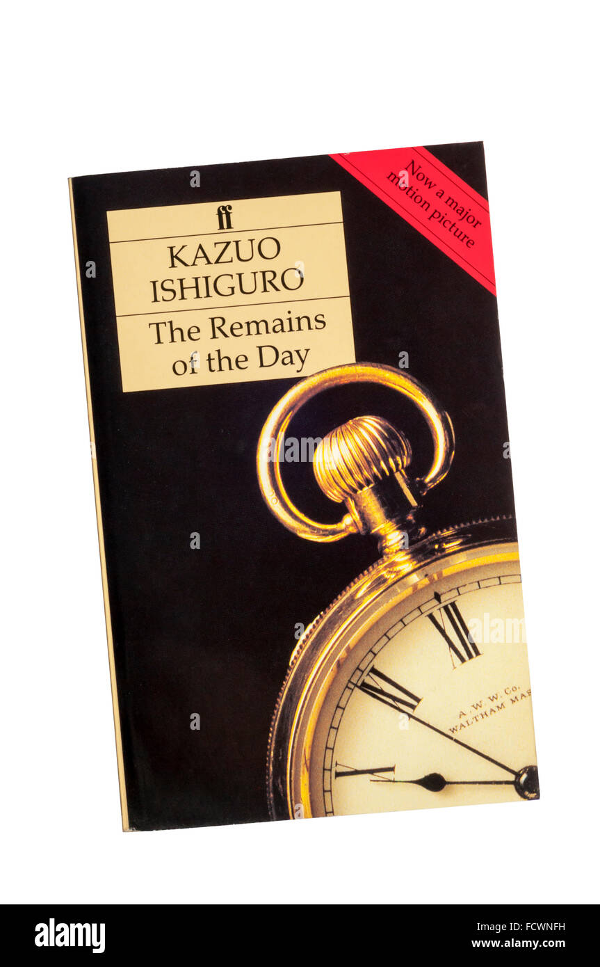 Eine Taschenbuchausgabe von The Remains of the Day von Kazuo Ishiguro veröffentlicht 1990. Stockfoto