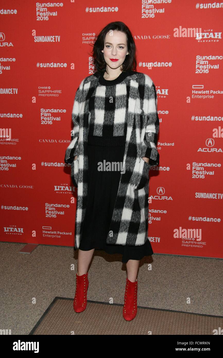 Jena Malone im Ankunftsbereich für Liebeslied Premiere beim Sundance Film Festival 2016, The Eccles-Center für darstellende Künste, Park City, UT 25. Januar 2016. Foto von: James Atoa/Everett Collection Stockfoto