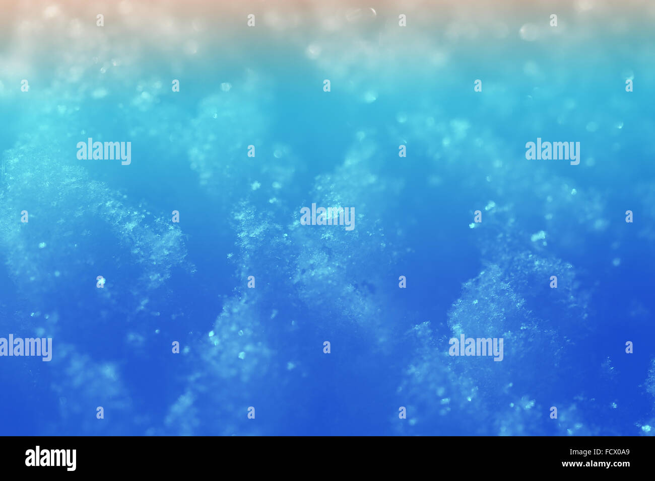 Weiße schöne Schnee eine fotografierten hautnah Stockfoto