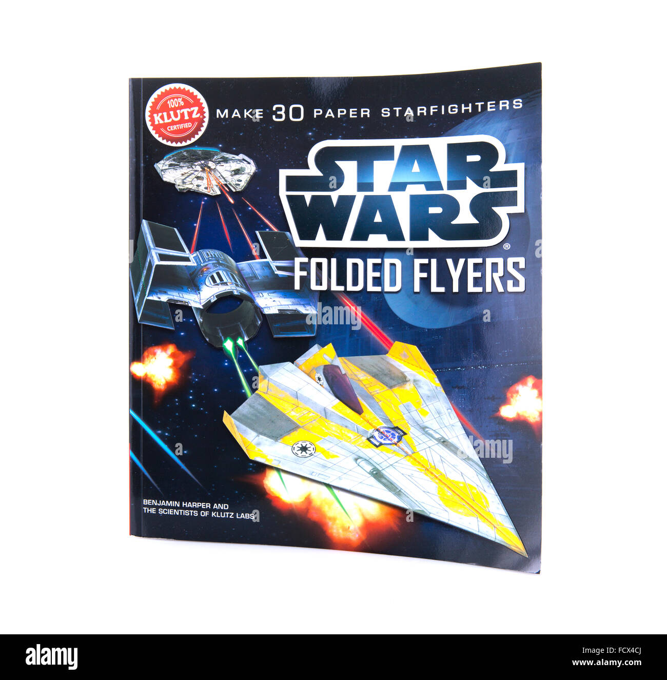Star Wars gefaltet Flyer von Klutz Labs auf weißem Hintergrund Stockfoto