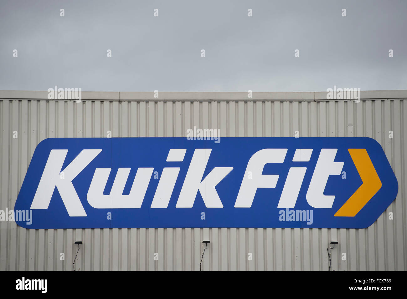 Kwik Fit Auto Gargae. Stockfoto