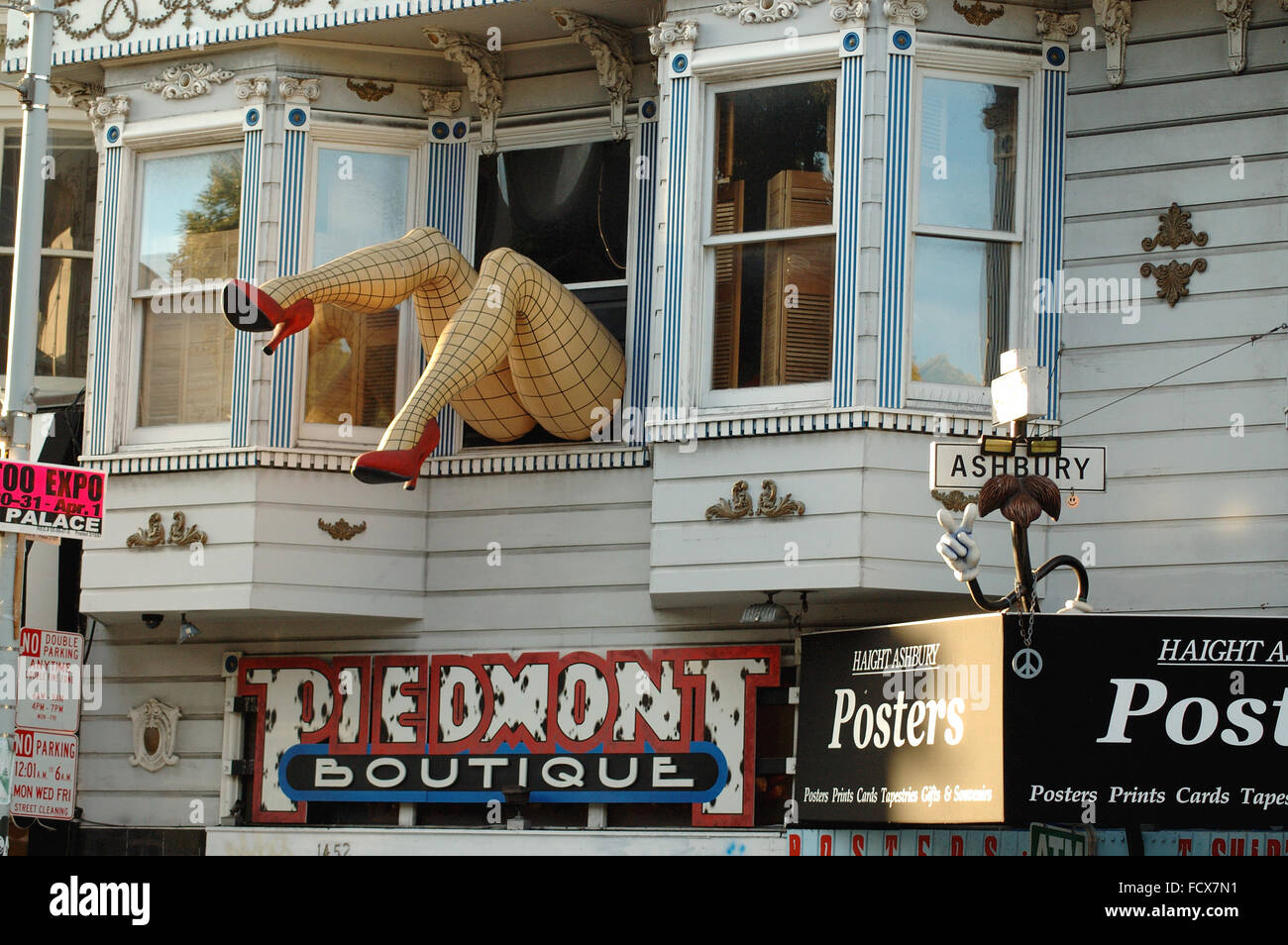 Detail aus Haight und Ashbury Ecke, San Francisco, CA Stockfoto
