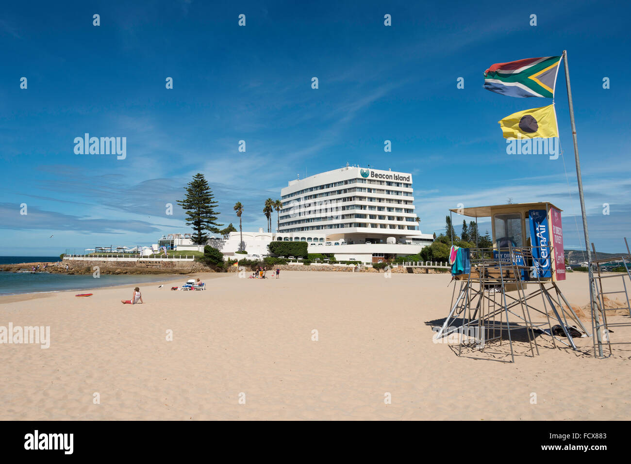 Beacon Island Resort, Beacon Island Beach, Plettenberg Bay, Eden District, Provinz Westkap, Südafrika Stockfoto