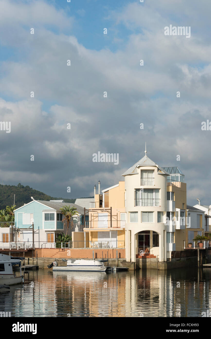 Riverside Apartments, Knysna Quays Marina Waterfront, Knysna, Eden District, Provinz Western Cape, Südafrika Stockfoto