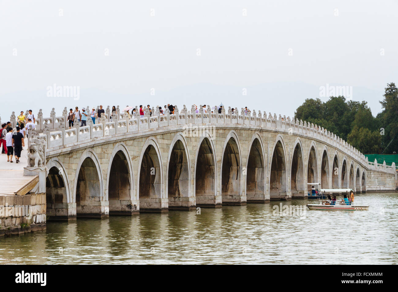 Peking - die Aussicht im Summer Palace in der Tageszeit. Stockfoto