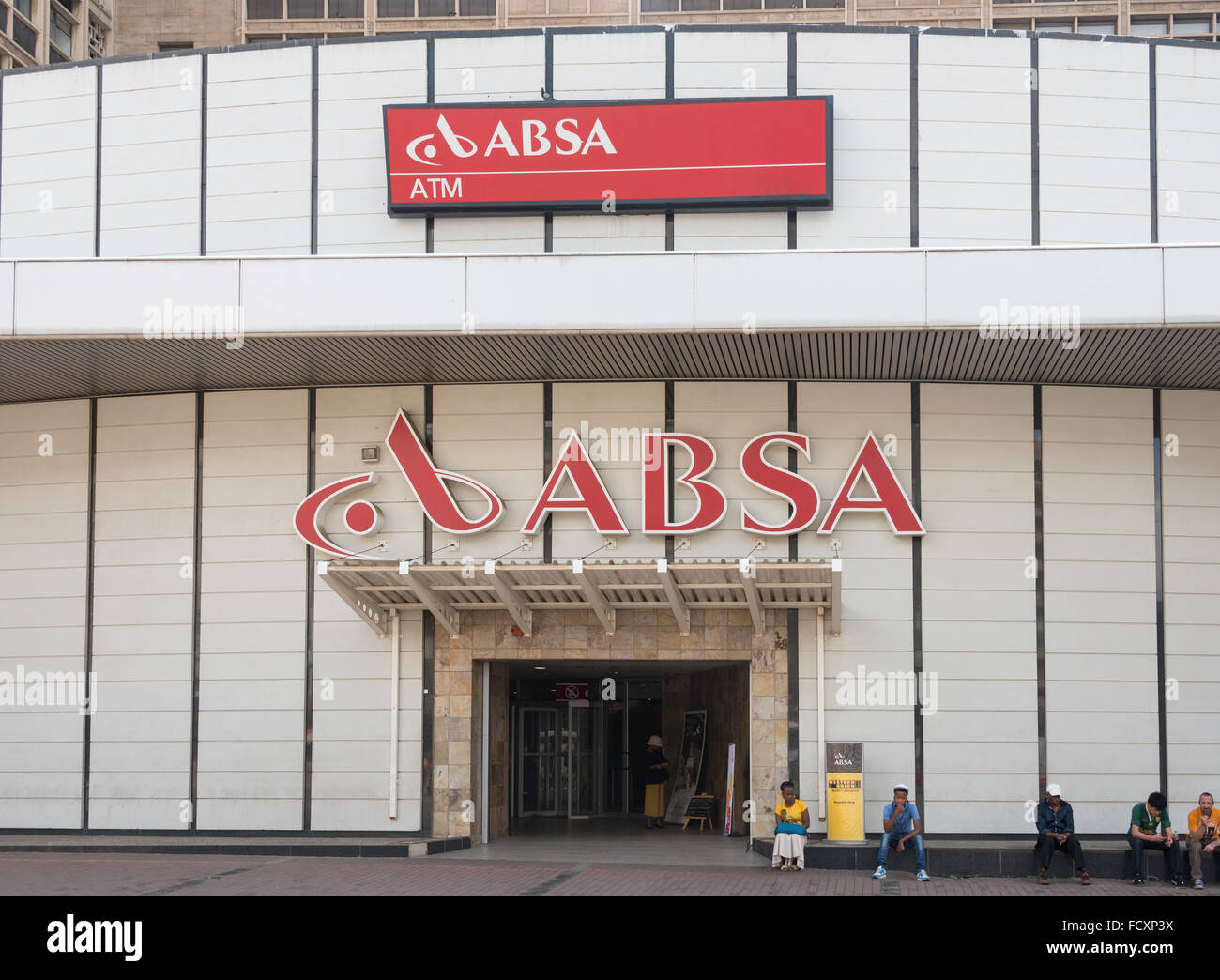 ABSA Bank, Gandhi Square, Johannesburg, Stadt Johannesburg Gemeinde, Provinz Gauteng, Südafrika Stockfoto