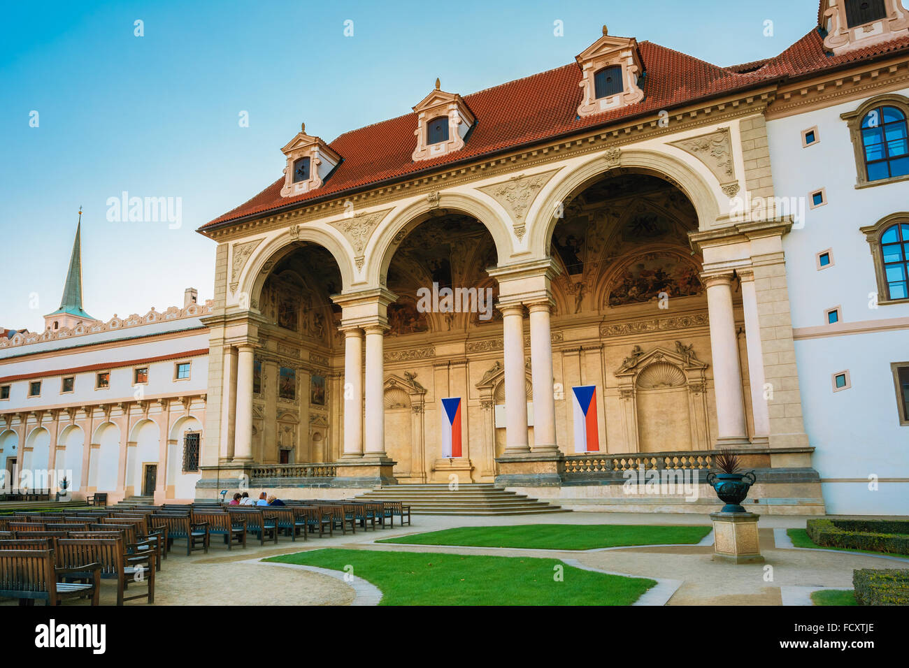 Wallenstein-Palais derzeit die Heimat des tschechischen Senats in Prag Stockfoto