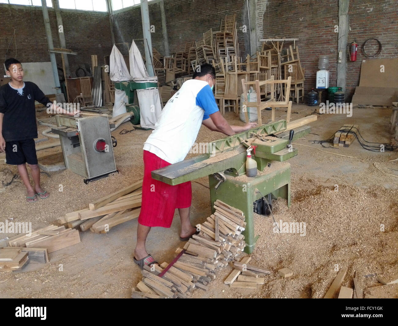 Indonesien Zentral Java Jepara die Hauptindustrie der Jepara ist Möbel Herstellung und fast alles im Bereich mit verbunden ist Stockfoto