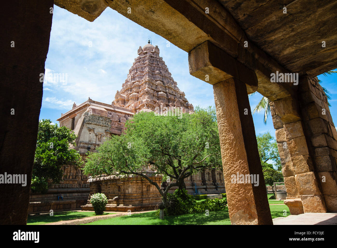 Alten Tempel von Indien, Gangaikondacholapuram Tempel Thanjavur, Chola Tempel, Erbe-Tempel, Tempel von Tamil Nadu, Tempel Stockfoto