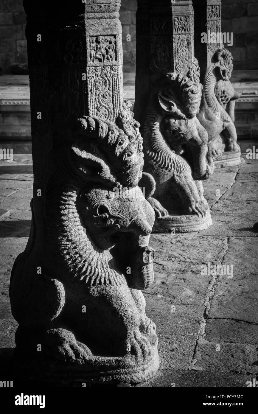 Darasuram Tempel, alte Tempel von Indien, Darasuram Tempel Thanjavur, Chola Tempel, Erbe-Tempel, Tempel von Tamil Nadu Stockfoto