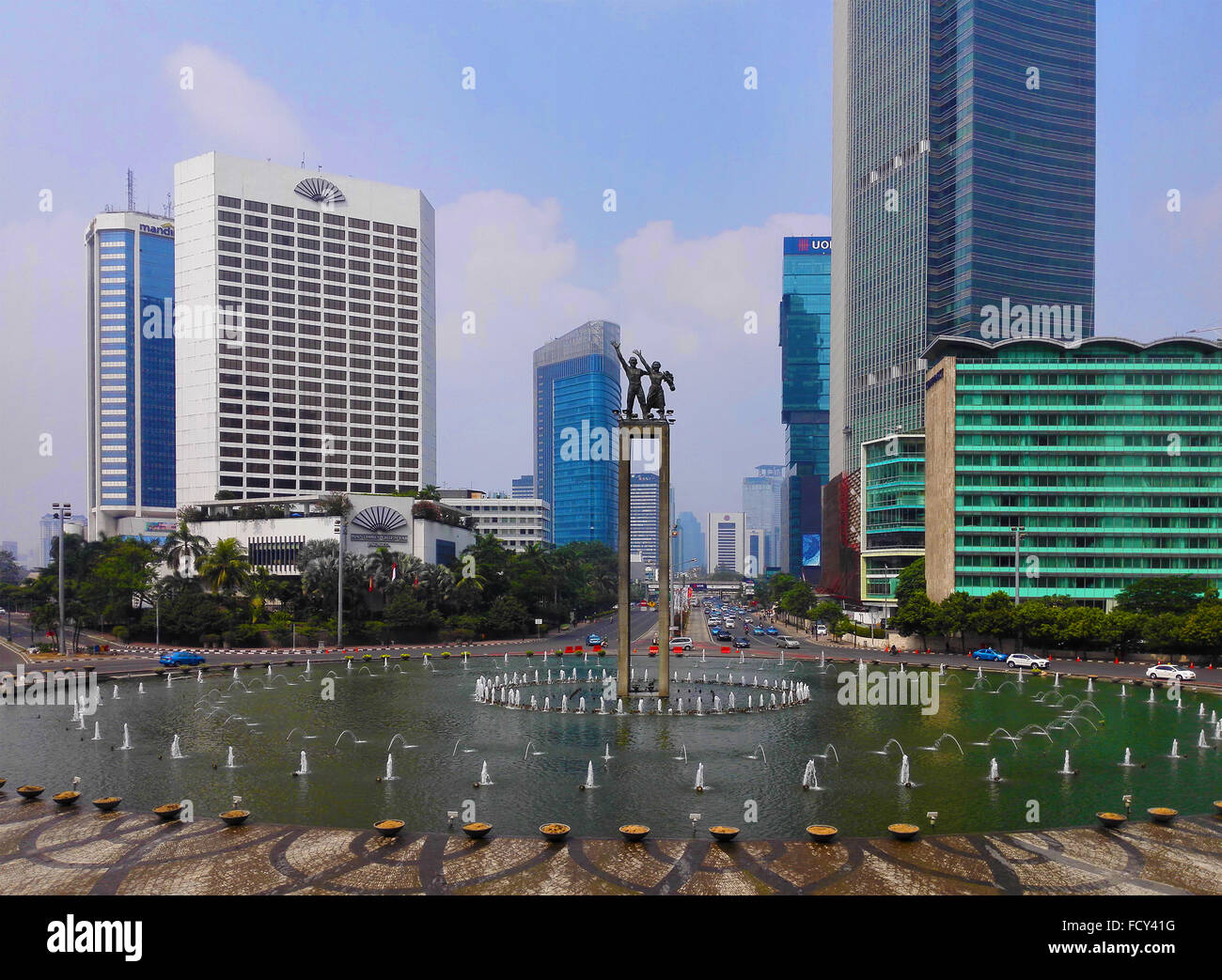 Indonesien West Java Jakarta Hotel Indonesien Kreisverkehr Brunnen Adrian Baker Stockfoto