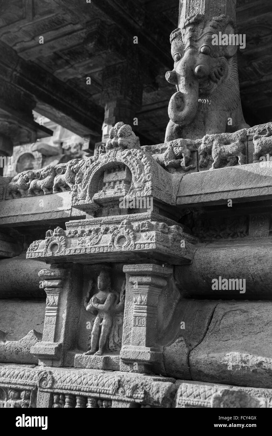 Darasuram Tempel, alte Tempel von Indien, Darasuram Tempel Thanjavur, Chola Tempel, Erbe-Tempel, Tempel von Tamil Nadu Stockfoto