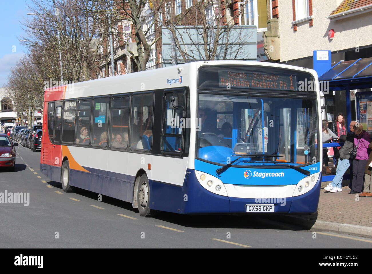 ADL ALEXANDER DENNIS ENVIRO BUS DER POSTKUTSCHE Stockfoto