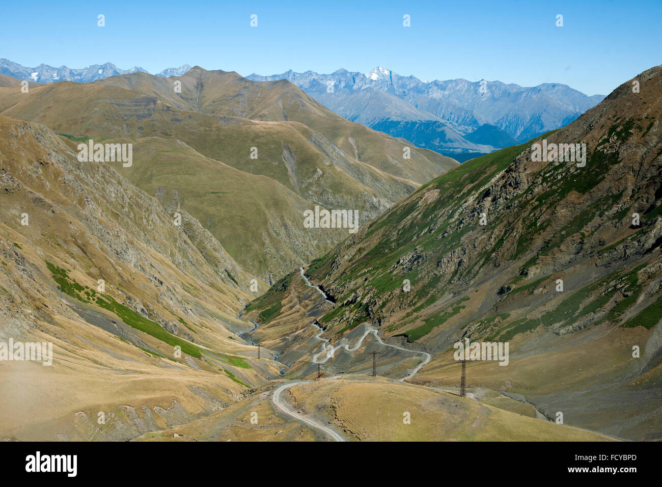 Georgien, Kachetien, Blick Vom Abano-Pass 2926 m) in der Bergregion Tuschetien Nach Norden Stockfoto