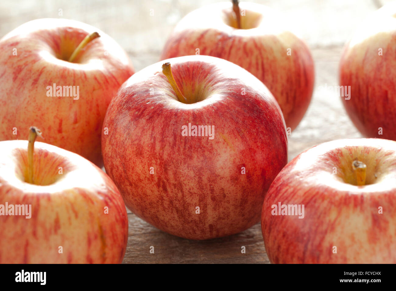 Frische Äpfel Royal Gala Stockfoto