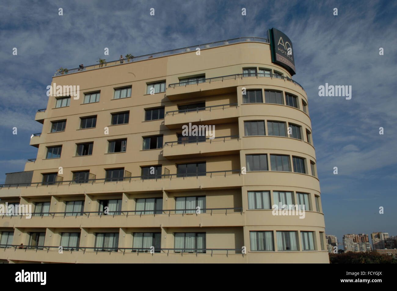 AC Hotel Malaga Palacio Marriott 5 Sterne in Malaga Zentralspanien. Stockfoto