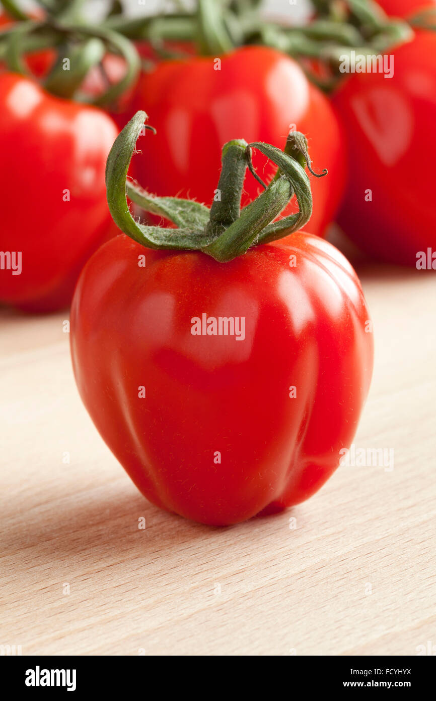 Frische roter Tomate hautnah Stockfoto