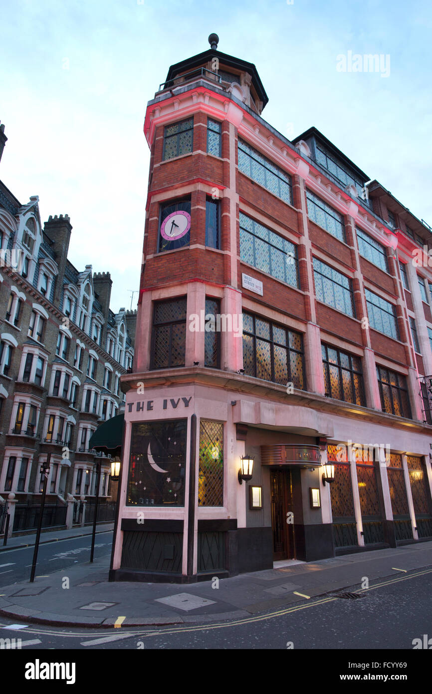 Die Efeu-Restaurant befindet sich auf der West Street, Covent Garden, im Herzen des Londoner West End, London, England, UK Stockfoto