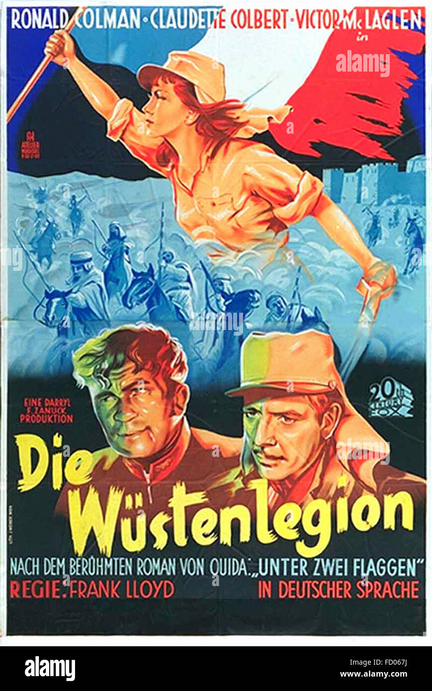 Unter zwei Flaggen (1936) - Deutsches Filmplakat Stockfoto