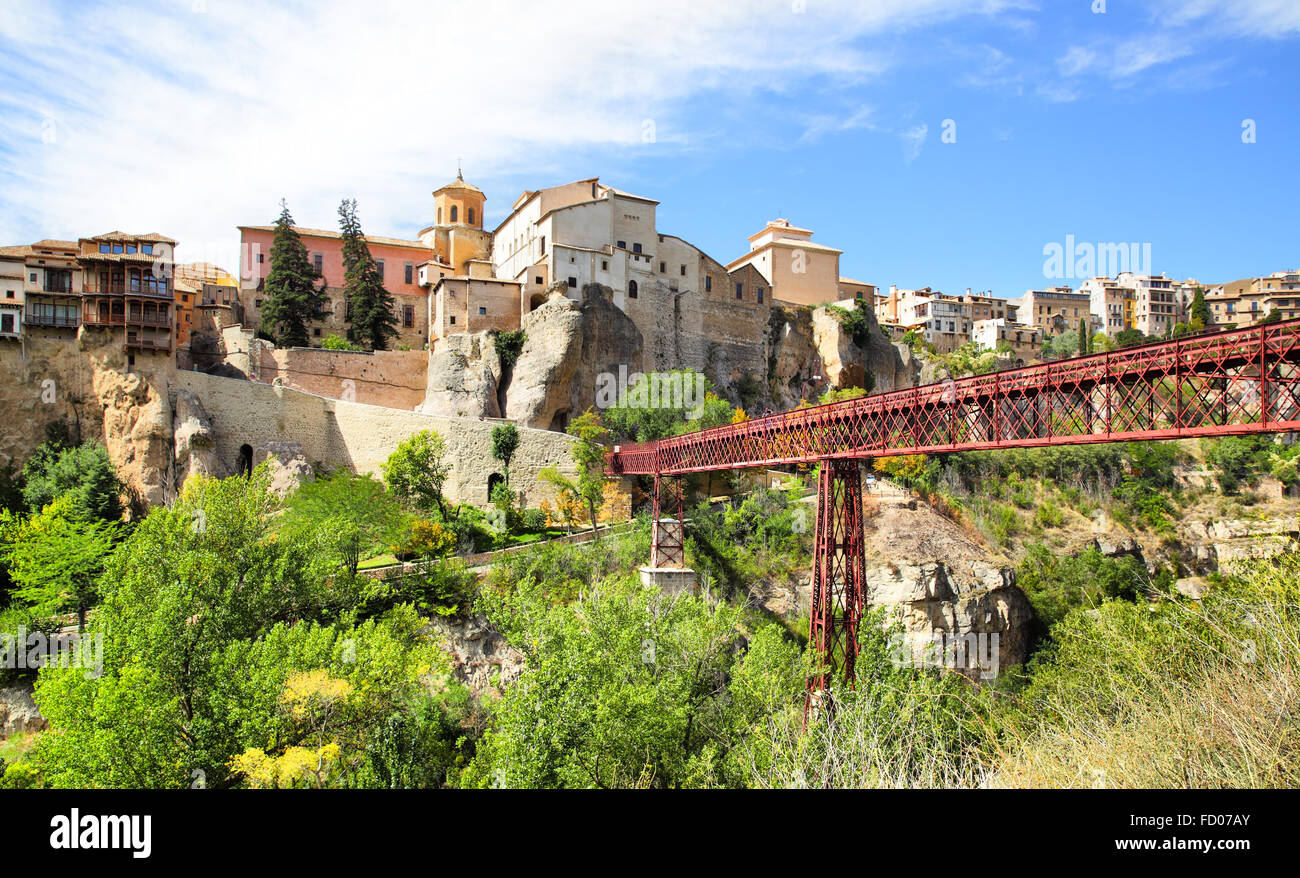 Malerische Aussicht von Cuenca, Castilla La Mancha, Spanien. Stockfoto