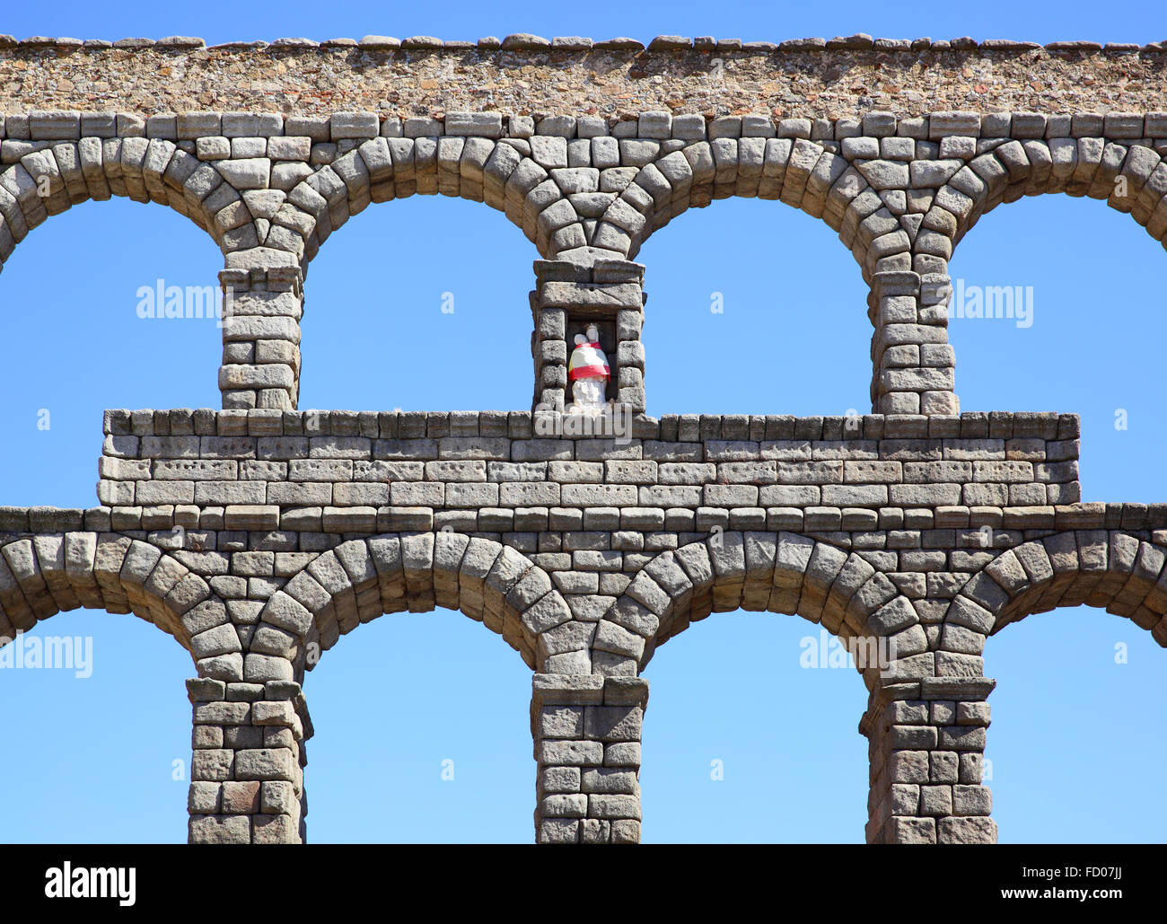 Antike römische Aquädukt in Segovia, Spanien Stockfoto