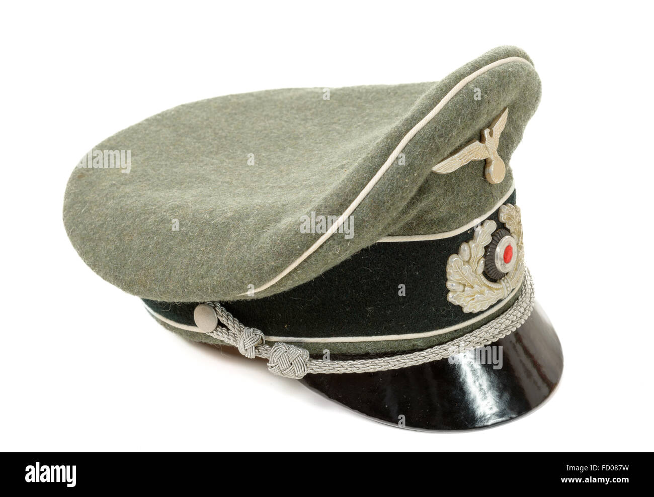 ein deutscher in den zweiten Weltkrieg. Deutscher Offizier uniform Mütze Stockfoto