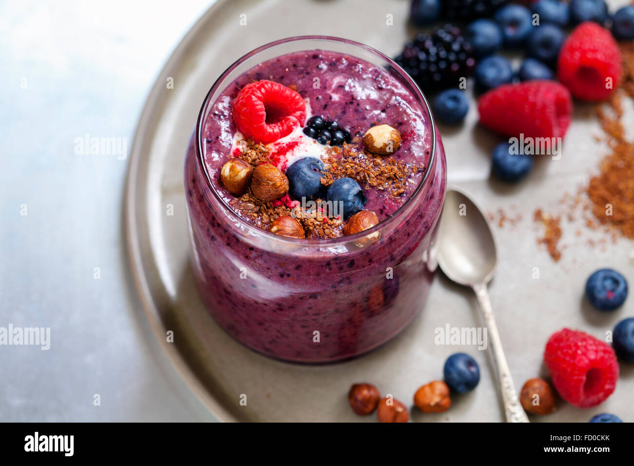 Beeren-smoothie Stockfoto