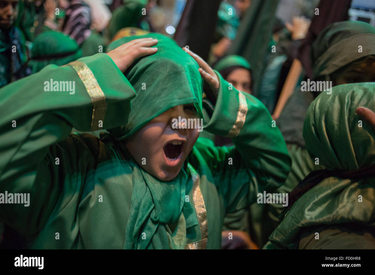 Ashura-Ritual in Kashan, Iran. Stockfoto