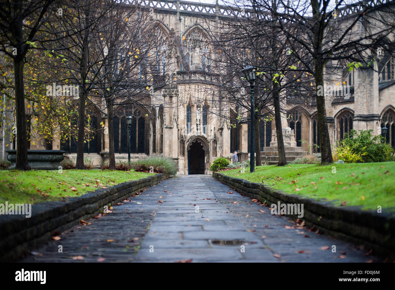 Eingang Weg zur Temple Church in Bristol, England Stockfoto