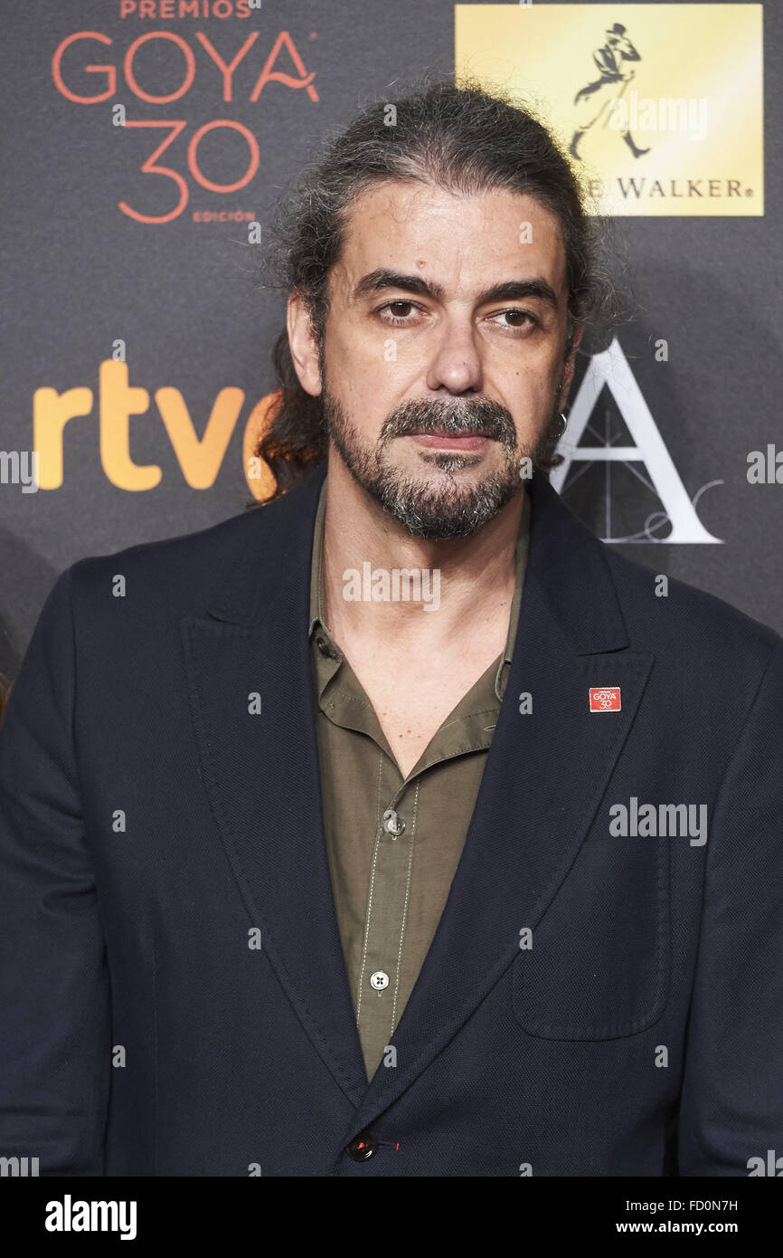 Madrid, Spanien. 26. Januar 2016. Fernando León de Aranoa 30. Goya Awards nominiert Party im Palacio de Cibeles am 26. Januar 2016 in Madrid, Spanien. Bildnachweis: Jack Abuin/ZUMA Draht/Alamy Live-Nachrichten Stockfoto