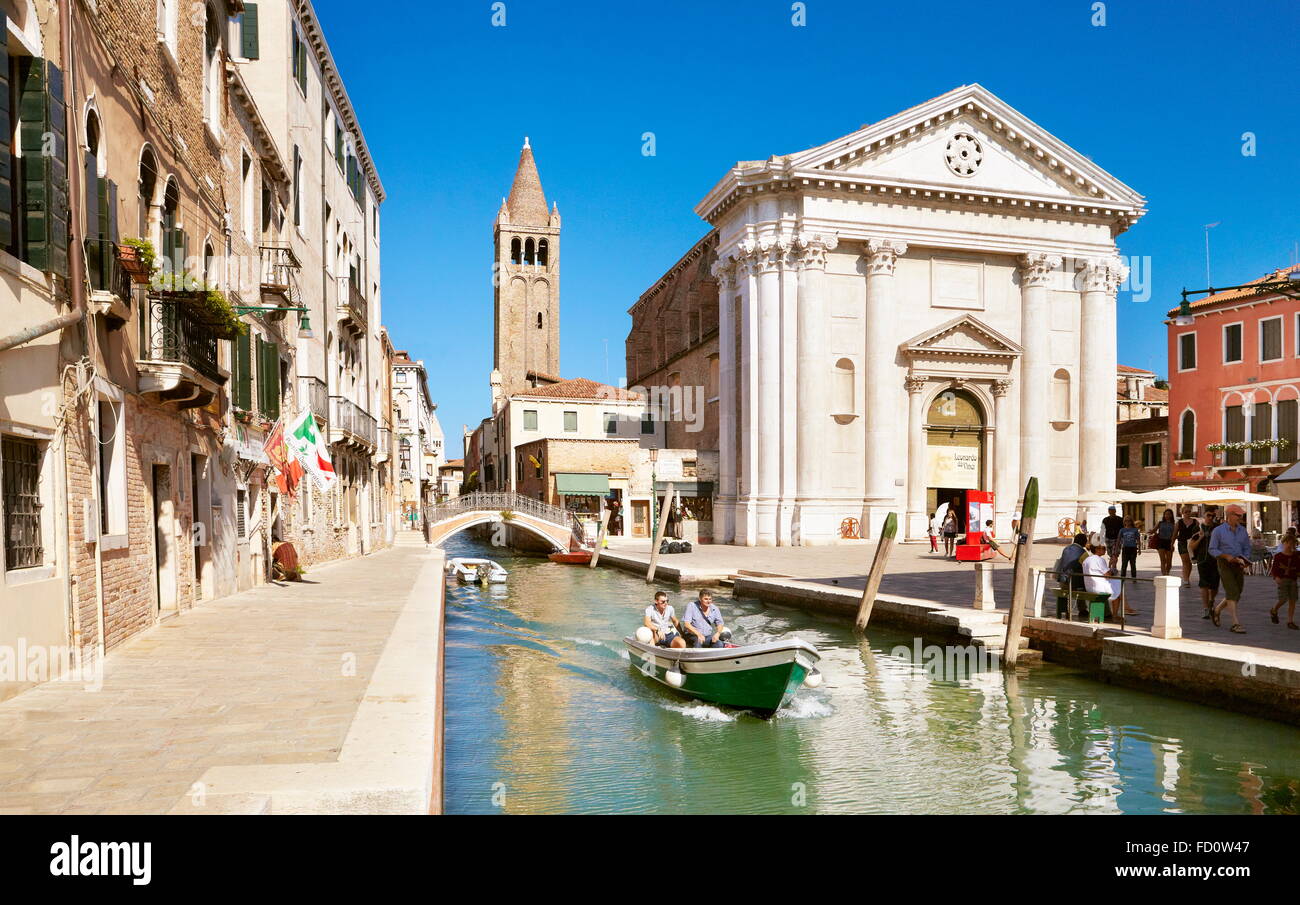 Einer der zahlreichen Grachten Venedig, Veneto, Italien, UNESCO Stockfoto