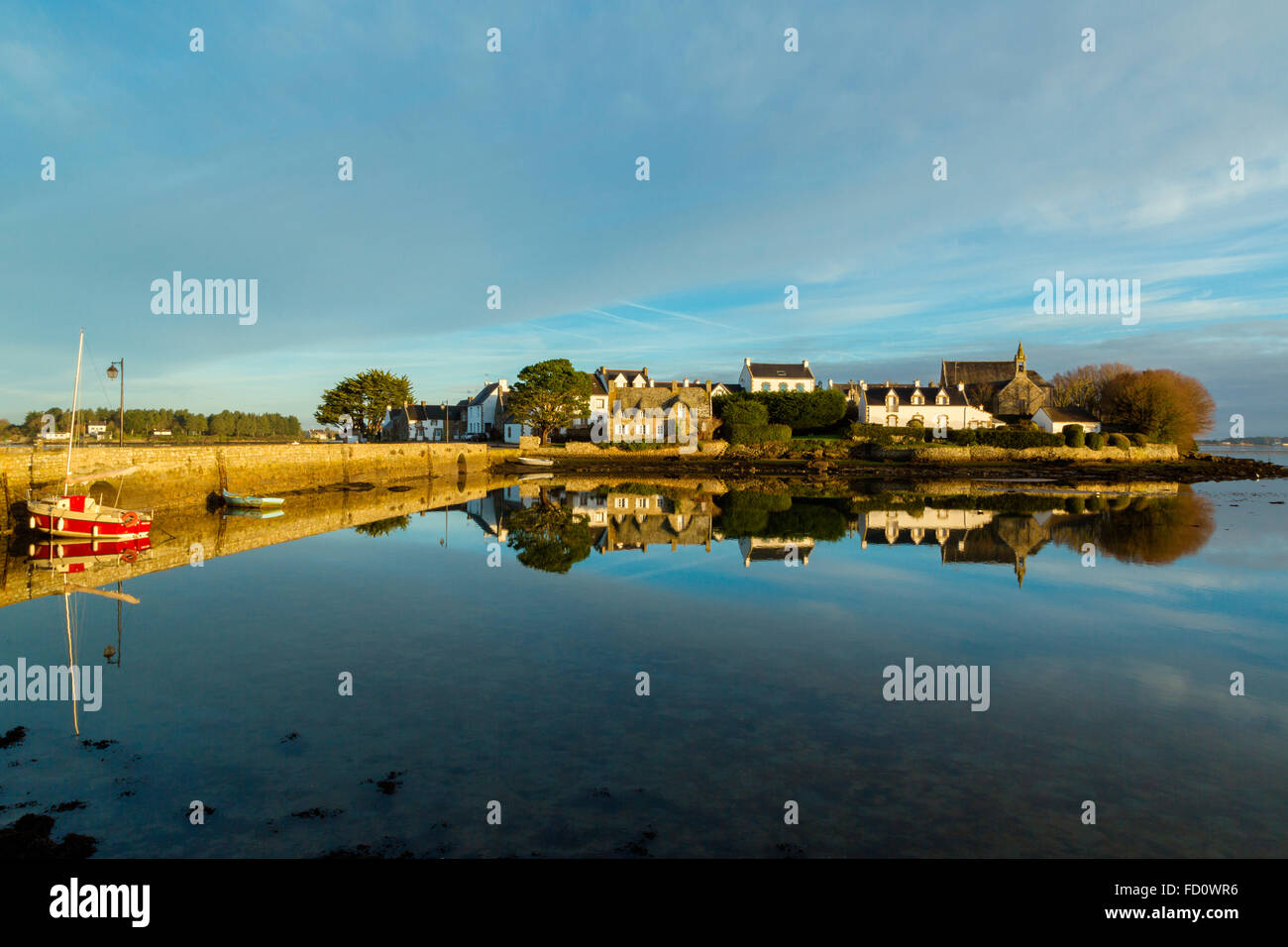 Frankreich, Bretagne, Morbihan, Saint Cado de Belz in der Ria d Etel. Stockfoto