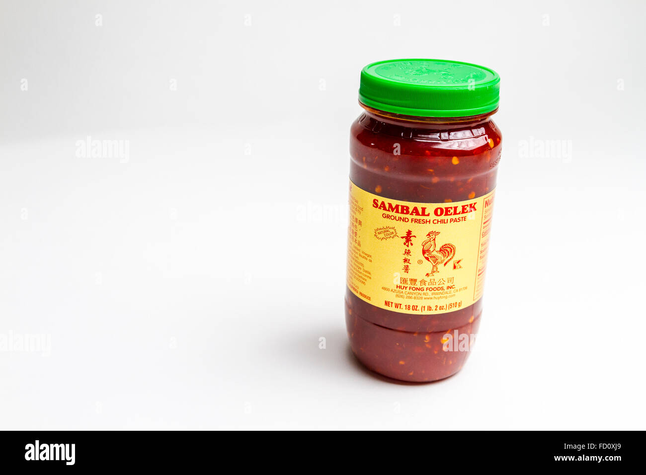 Huy Fong Foods Sambal Oelek Chili-sauce Stockfoto