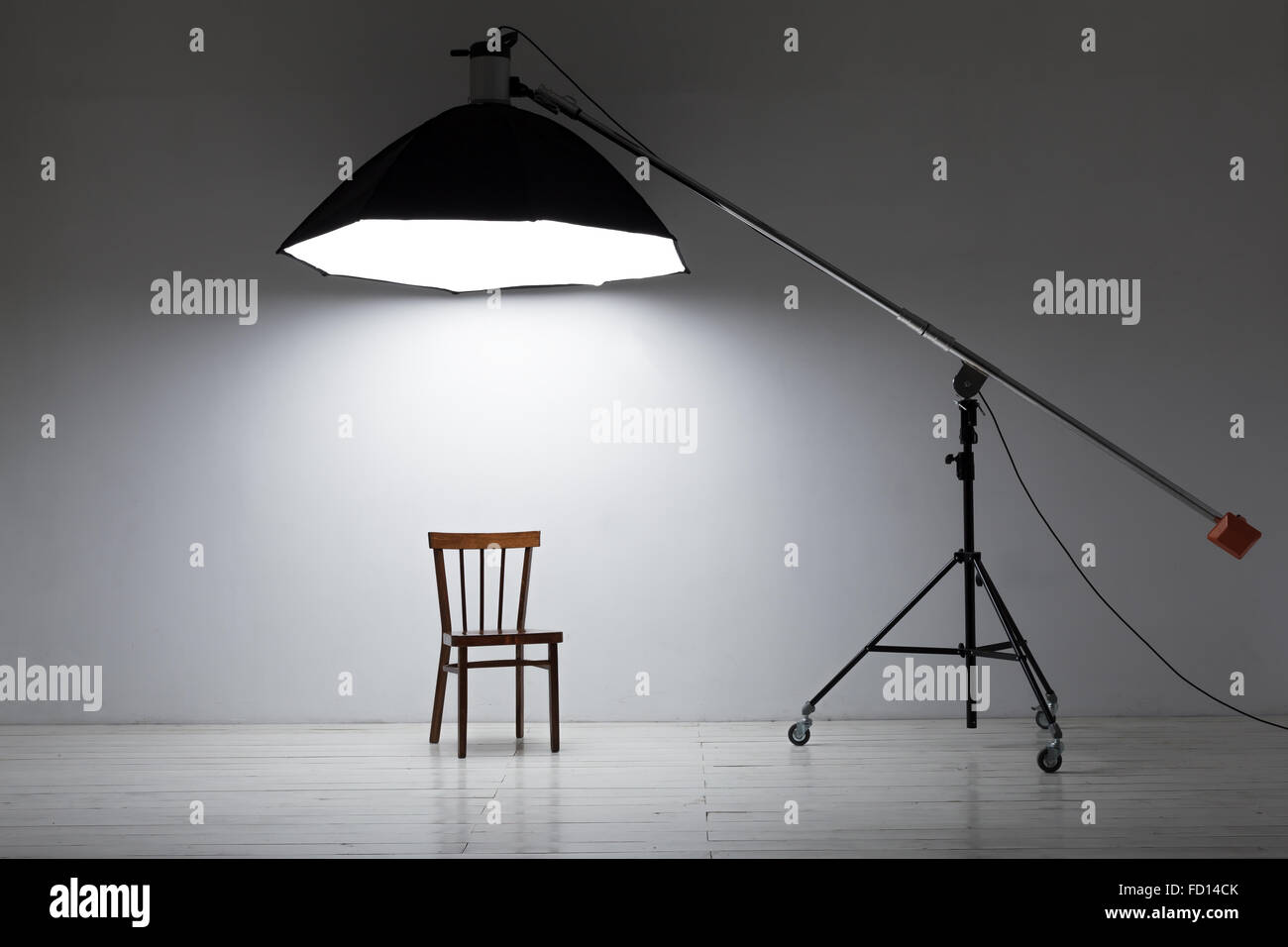 Tiefe octobox Studio softbox Modifikator in einem professionellen Fotostudio. Stockfoto