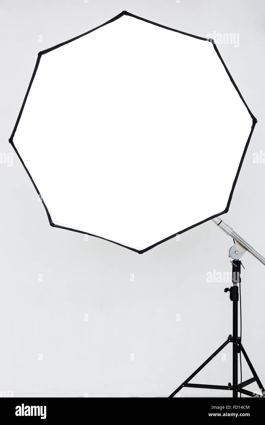 Tiefe octobox Studio softbox Modifikator in einem professionellen Fotostudio. Stockfoto