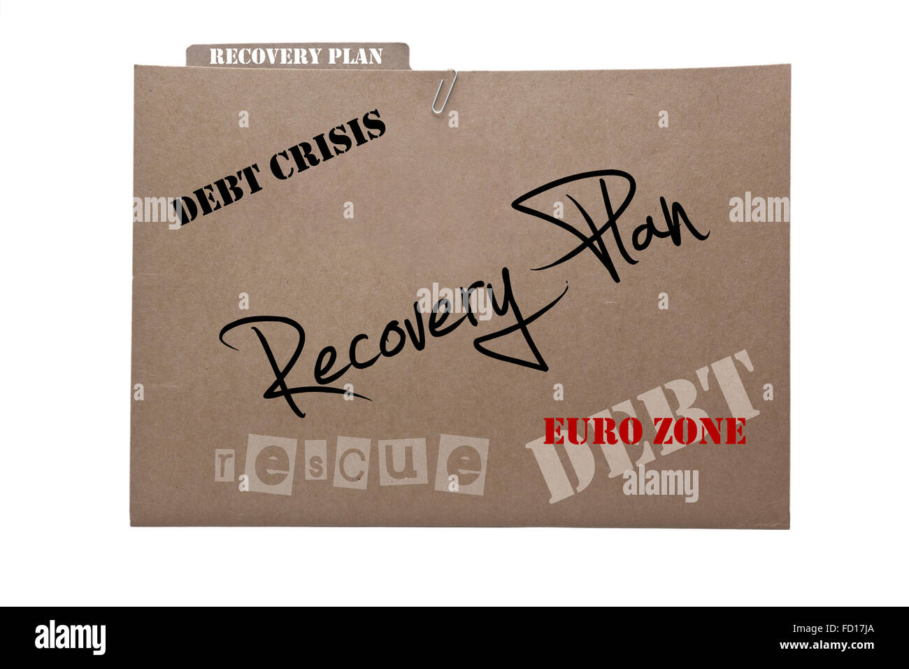 Finanzkrise in Europa-Recovery-plan Stockfoto