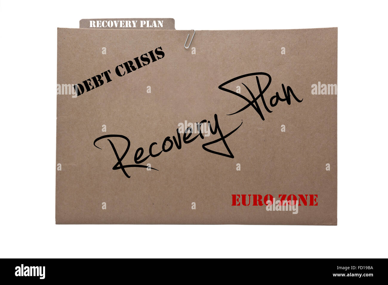 Disaster Recovery-Plan Stockfoto
