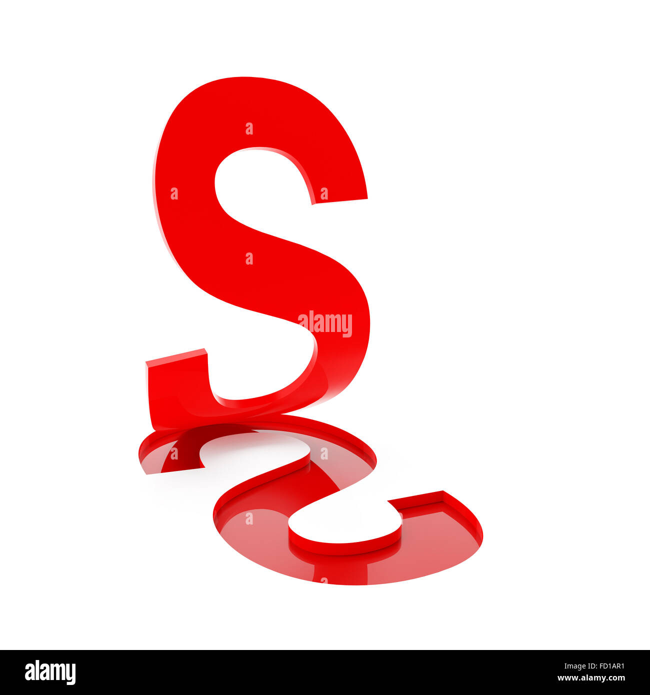Buchstabe S, 3d render Stockfoto