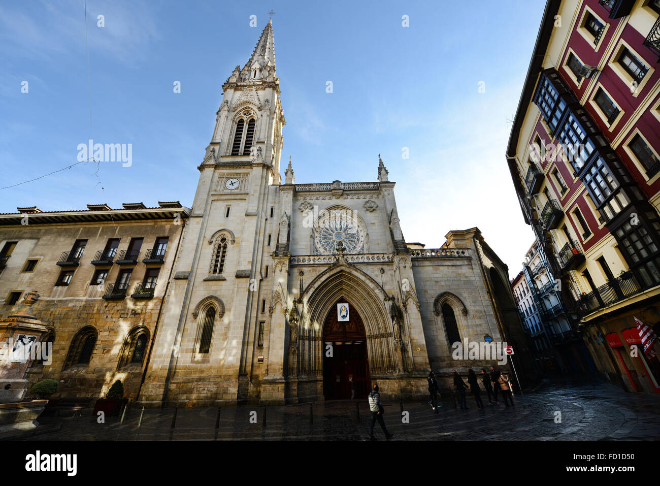 Dom zu St. Jakob in der alten Stadt von Bilbao. Stockfoto