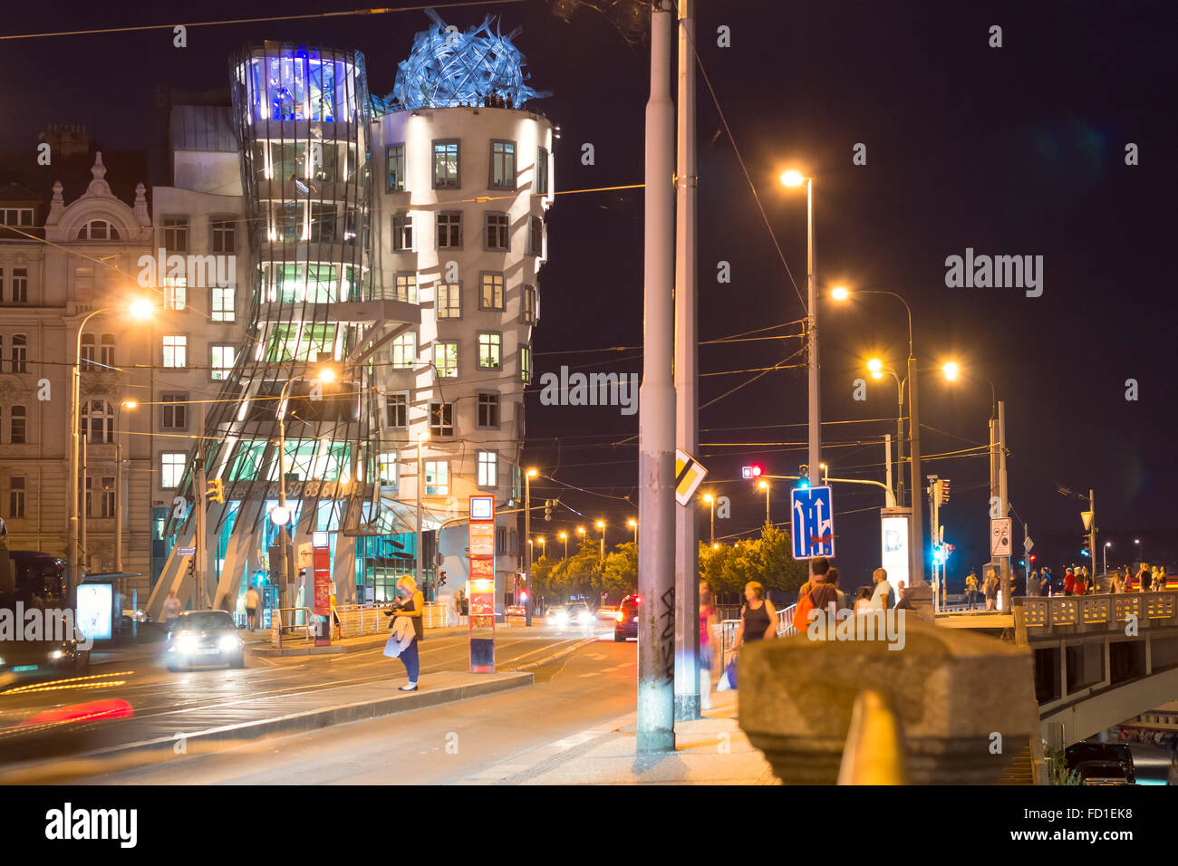 Prag, Tschechische Republik - 27. August 2015: Metropolen Prag, moderne Architektur, Dancing Zuhause, Tschechische Republik Stockfoto