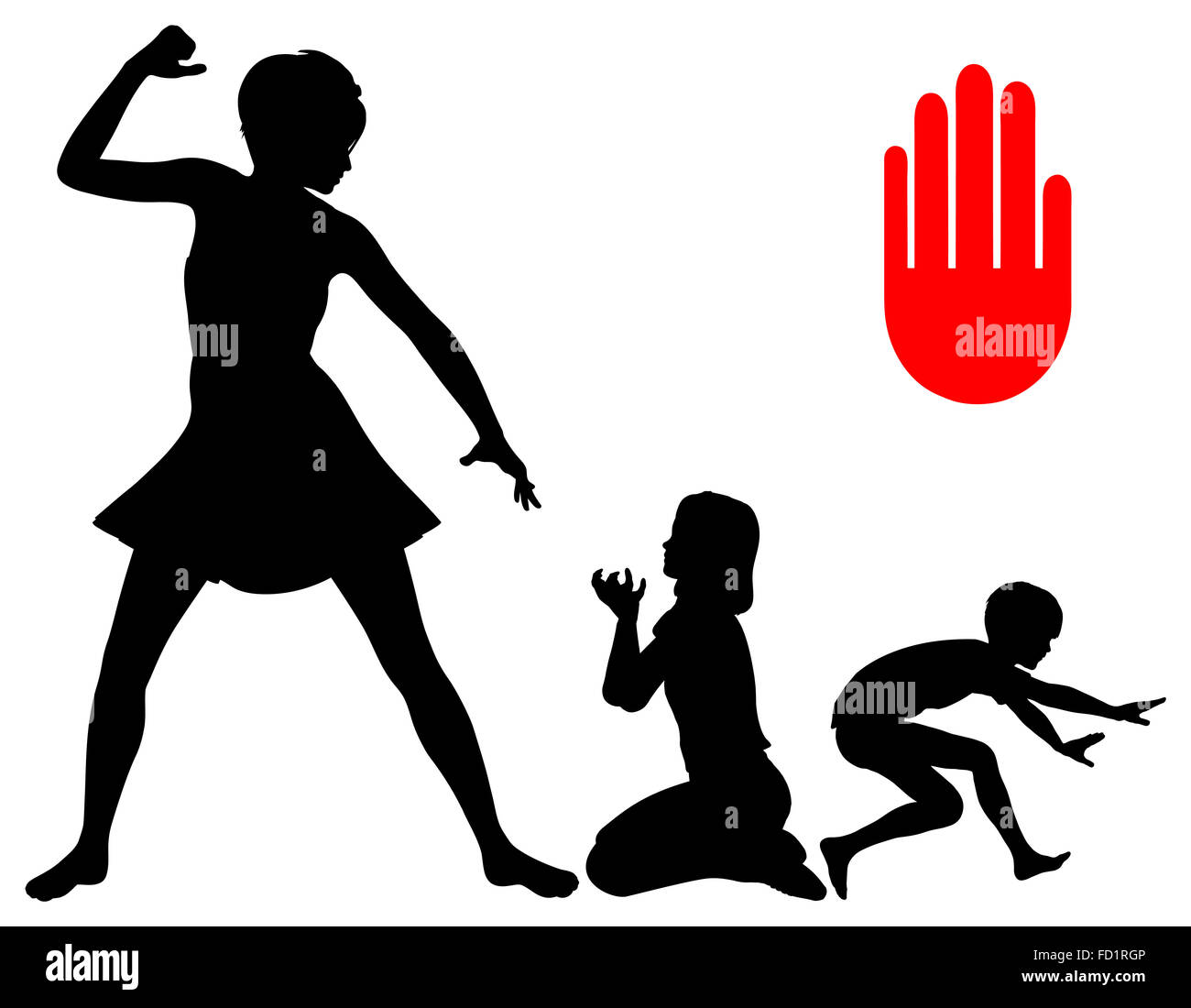 Körperlichen Züchtigung zu stoppen Stockfoto