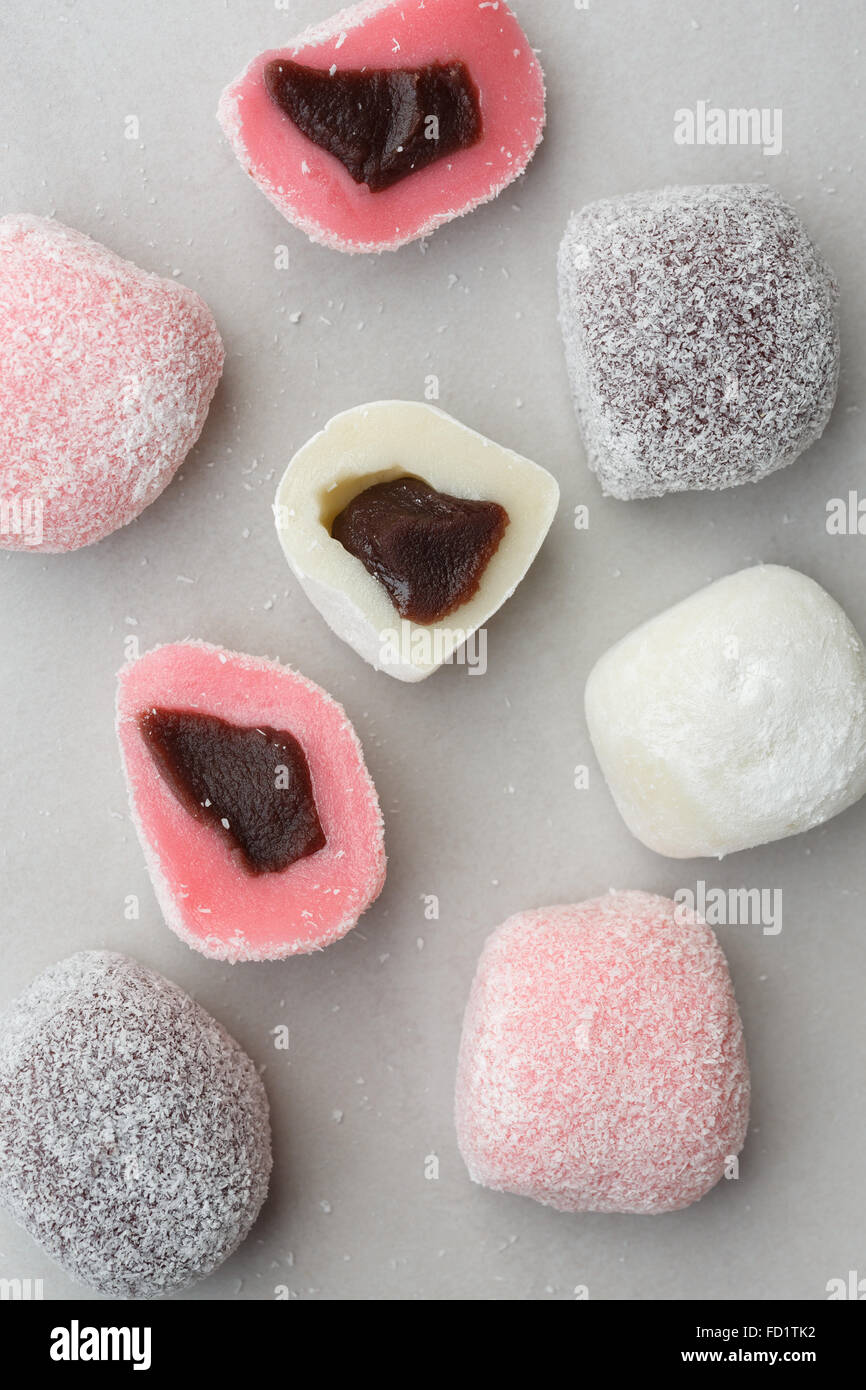 Mochi (japanische Reiskuchen) Stockfoto