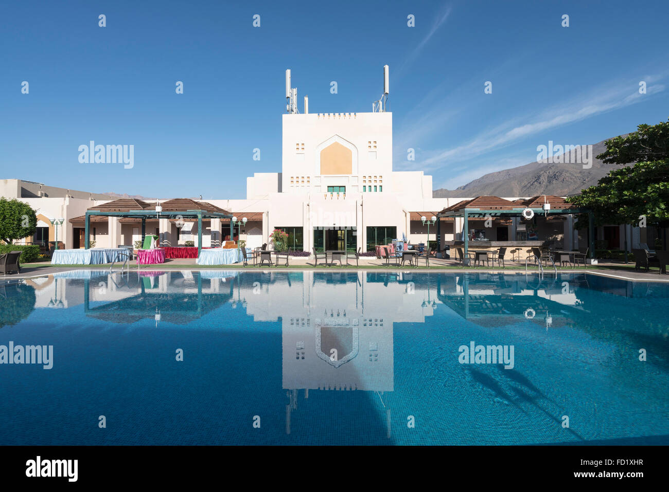 Blick auf das Golden Tulip Hotel in Nizwa Oman Stockfoto