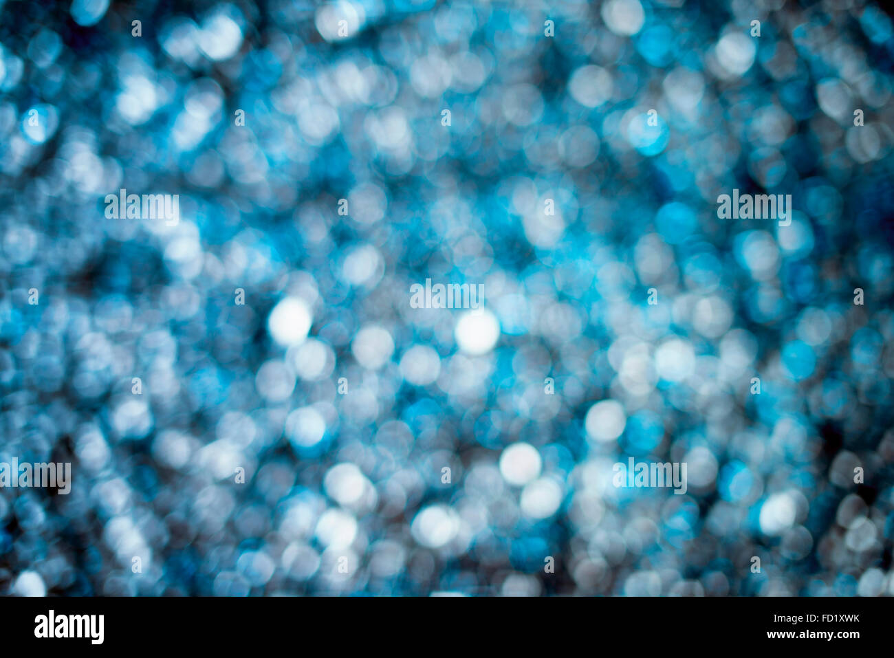 Blaue defokussierten Bokeh Hintergrundfoto. Stockfoto